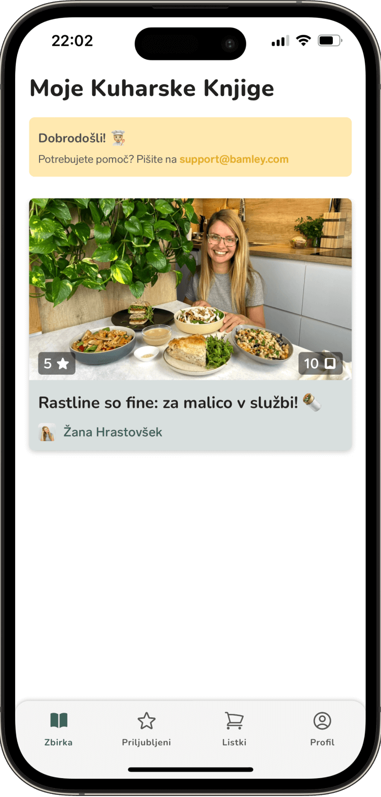 Cookbook Features in Bamley App - Large Image