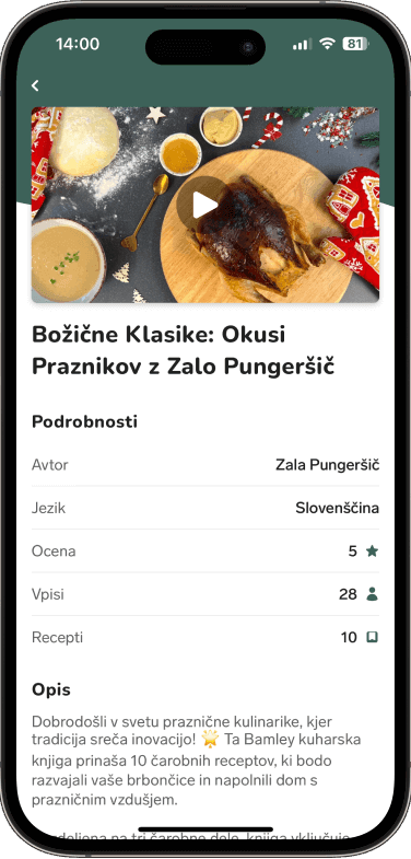 Cookbook Features in Bamley App - Small Image